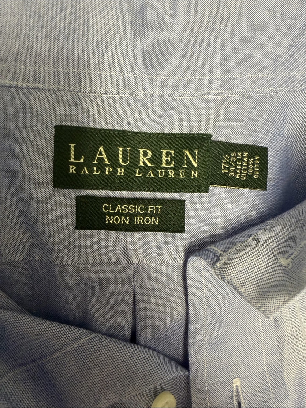 Lauren Ralph Lauren Light Blue Non-Iron Classic Fit Shirt